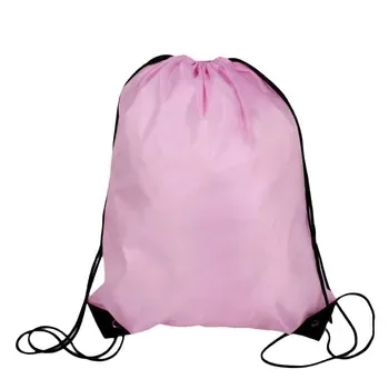 Custom Waterproof Drawstring Black Polyester Backpack