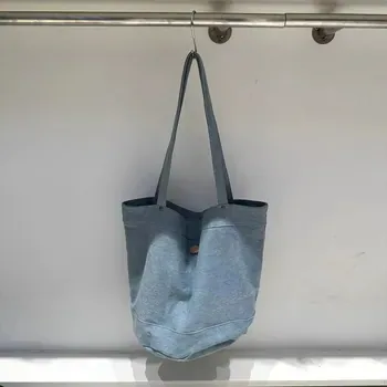 Custom Denim Shopping Tote ZG20250313A5