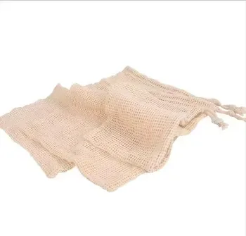Custom Mesh Drawstring Cotton Produce Bag