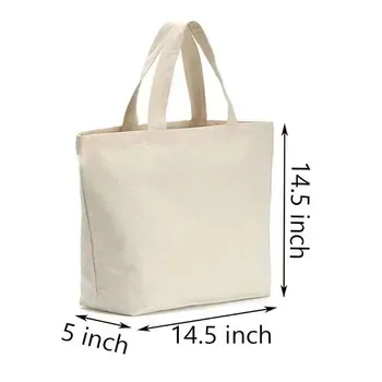 Natural Cotton Calico Grocery Tote