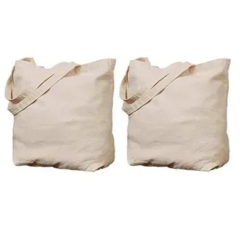 Natural Cotton Calico Grocery Tote