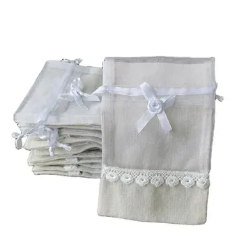 Custom Clear Silk Drawstring Bag