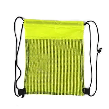 Custom Mesh Drawstring Black Nylon Backpack