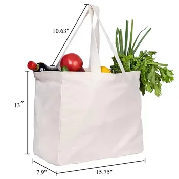 Custom Cotton Canvas Grocery Tote ZG20250219M1