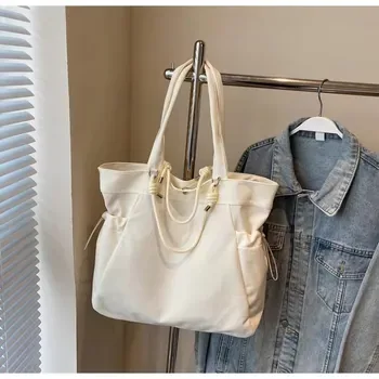 Custom White Cotton Canvas Beach Tote